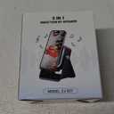 Wireless Induction Speaker 5-in-1 Bluetooth Speaker with Phone Stand,Stereo Sound, 3500mAh Rechargeable, 8 RGB Ambient Light, 360° Adjustable Holder for iPhone/Android/iPad,Gifts for Men Women (Black)