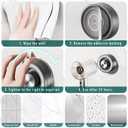 Magnetic Hair Dryer Holder, No Drill Blow Dryer Wall Mount with Suction Cups, Universal Hair Dryer Stand for Bathroom/Bedroom Tile, Glass & Metal Surfaces