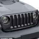 JeCar Front Grill Inserts & Headlight Cover Kit Compatible with Jeep Wrangler 2018-2023 JL & Unlimited, Black