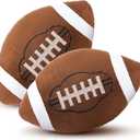HyDren 2 Pcs Football Plush Pillows - 12" Soft Fluffy Football Pillows Stuffed Footballs Throw Pillow Sports Ball Throw Pillow for Kids Boys Girls Bedroom Nursery Room Decoration Birthday Party Gift
