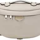 Eslcorri Crossbody Bags for Women - Fashion Sling Purse Shoulder Bag Fanny Pack Leather Causal Chest Bum Bag Cross Body Purse (Off-white)