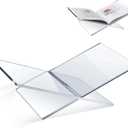 Large Acrylic Book Stands 11" x 7" x 5.6" Thicken Book Holder for Display Reading Open Coffee Table Stand for Cookbooks, Bible, Quran, Art, Magazines (Clear)