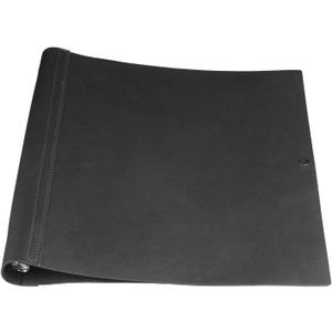 Leather 3 Ring Binder Holds 8.5 x 11 Inch Paper Binder Organizer Vintage Faux Leather Portfolio Folder Planner for Office Home Document Photo Diary Supplies(Black)
