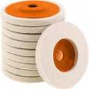 10 Pcs 4 Inch Wool Felt Polishing Wheel Disc,Wool Polishing Wheel Disc for 5/8" Arbor Angle Grinder, for Metal Aluminum,Stainless Steel, Chrome, Jewelry, Wood, Plastic, Ceramic, Glass