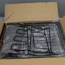 7 code Large Dish Drying Rack for Kitchen Counter, Detachable Large Capacity Dish Drainer Organizer, 2-Tier Dish Racks with Utensil Holder, Black