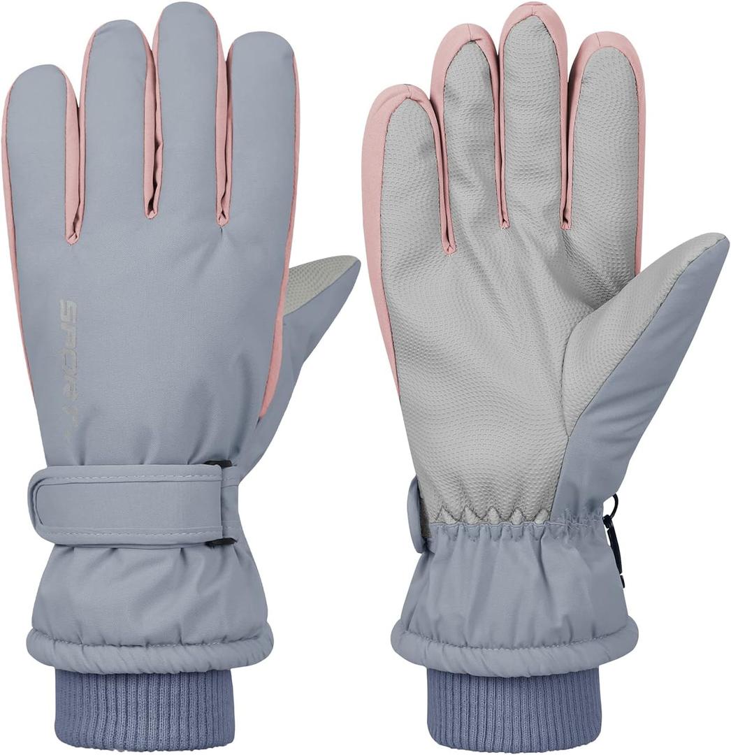 Century Star Winter Ski Gloves Women Waterproof Snow Gloves for Women Warm Snowboard Gloves for Snowmobile/Hiking Outerdoor (Blue)