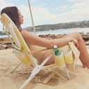 Sunnylife Deluxe Beach Chair | La Mer Limon Stripe, Standard