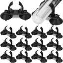 Qunclay 12 Pack Double Aquarium Heater Suction Cups with 1.2 Inch Clip Black Heavy Duty Standard Heating Rod Holders Clamps for Aquarium Heater Fish Tanks