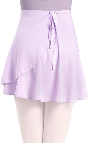 Daydance Toddler Girls Women Ballet Wrap Skirts Sheer Chiffon Dance Apron Towel for Leotards S