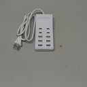 USB Charging Station with 6 USB-A & 4 USB-C Ports, 50W 10A USB Charging Block for Smart Phone, Tablet, Laptop, Multiple Devices - USB Power Strip with Auto-Detect Technology (1 PCS)