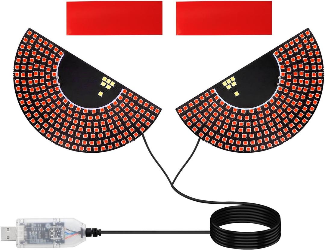 CARFIB Devil Eyes LED Car Sign Window Back Light for Road Rage Rear Display USB Control Dynamic Smart Funny Blink Eye Lights Red
