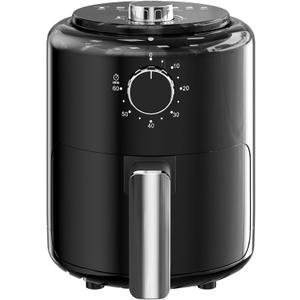 Compact Air Fryer Small 2QT, 4-in-1 Small Mini Airfryer, Bake, Roast, Reheat, 98% Less Oil, Adjustable Temperature Control w/ 60min Timer, Quiet, Nonstick & Dishwasher Safe Basket, BPA-Free, Black