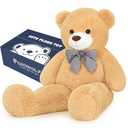 SNOWOLF Giant Teddy Bear 47" Stuffed Animals Plush Toy, 4 Feet Cute Life Size Big Soft Bear for Boy Girl Birthday Valentine Mother's Day, 5 LBs, 120 CM, Light Brown