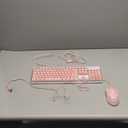 Gaming Keyboard and Mouse Combo, K1 RGB LED Backlit Keyboard with 104 Keys Computer PC Gaming Keyboard for PC/Laptop (Pink)