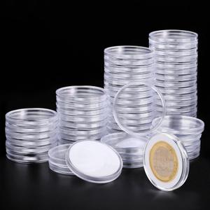Utron 60P Clear Plastic Coin Capsules, Dollar Coin Holder, 40mm Silver Coin Storage for Collectors, Morgan Silver Dollar Coin Holders with Adjustable Gasket (17/20/25/27/30/33/38/40mm)