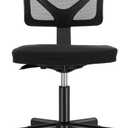 Sweetcrispy Office Computer Desk Chair, Ergonomic Low-Back Mesh Rolling Work Swivel Chairs with Wheels, Armless Comfortable Seat Lumbar Support for Home, Bedroom, Study, Student, Adults, Black