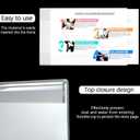 3X5 Inch Clear Acrylic Sign Holder  Reusable Adhesive & Magnetic Strip Included  Peel & Stick Wall/Tabletop Display for Menus, Labels, Signage (10 Pack)