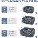 INVENHO Large Dog Bed for Large,  Dogs, Rectangle Washable Orthopedic Dog Bed, Soft Calming Sleeping Puppy Bed Durable Pet Cuddler with Anti-Slip Bottom L(30"x24"x9")