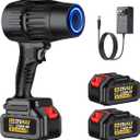 Leaf Blower Cordless with 21V*2 Pcs Battery, Handheld Electric Leaf Blower, Mini Jet Dry Blower Fan, Violent Blower for Lawn Care, Patio, Blowing Leaves, Snow Blowing