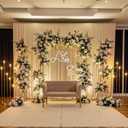 20 ft x 10 ft Wrinkle Free Champagne Backdrop Curtain for Parties, 4 Panels 10ft Polyester Champagne Photo Backdrop Drapes for Graduation Birthday Wedding Party Stage Curtains