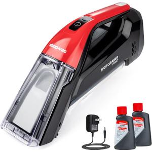 Shop-Vac Spot Cleaner for Carpet and Upholstery, Portable Cordless Carpet Cleaner, with 2 Bottle of 8 oz Spot & Stain Formula, Red