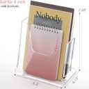 HeZone Acrylic Brochure Holder 6X8 Inches Clear Acrylic Flyer Holder Brochure Holder Sign Holder Pamphlet Holder Menu Holder Display Stand 1 Pack For Weddings Offices Exhibition Restaurants Hotel Etc…