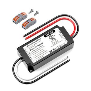 96W 24V Dimmable LED Driver UL Listed, DC 24V Triac ELV/MLV LED Dimmable Power Supply Compatible with Lutron & Leviton Switches 96 Watt LEDs Transformer 24 Volt Smooth Flicker Free Dimming