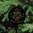 Ceramic Christmas Ornaments - Boss Gifts for Appreciation, Thank You, Farewell - Decorations for Going Away