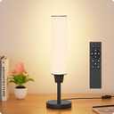 Table Lamp with RemoteBedside Lamps for Night Stands, Nightstand Lamp with Adjustable Brightness (10%-100%) and Color Temperature (3000k-6000k),Small Lamp for Bedroom Living Room Office (Black)
