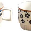 Ceramic Coffee Mugs 12 oz, Cups Set of 2, Mug for Coffee Milk Latte Cappuccino Tea, for Office Home shwasher Microwave Freezer SafeBlue
