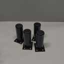 Sumnacon 4Pcs 4 Inch Aluminum Alloy Furniture Cabinet Legs - Adjustable Replacement Legs for Worktop/Unit/Breakfast Bar/Desk Table Black