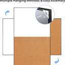 ARCOBIS Cork Board White Board Combo, Bulletin Board-Black Frame, Magnetic Dry Erase Board & Corkboard for Wall, Vision Board for Home, Office, School (Black, 48 x 30)