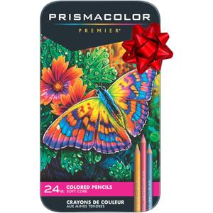 Prismacolor Premier colored Pencils, Soft Core, Assorted Colors, 24 Count - Durable, Vibrant, Ultra-Smooth, Adult Coloring, Drawing, Sketching, Arts & Crafts