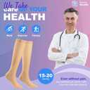 Zipper Compression Socks for Women & Men 2 Pairs,15-20mmhg Closed Toe Compression Stocking is Best for Athletic Running,Hiking, L/XL