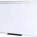 VIZ-PRO Large Magnetic Dry Erase White Board for Wall, 72 X 40 inches, Pack of 2, Aluminum Framed Whiteboard with Marker Tray for School Office Home