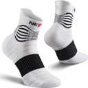 NEENCA Professional Compression Socks, Medical Athletic Ankle Socks for Injury Recovery & Pain Relief, Sports Protection, Circulation 1 Pair, 20-30 mmhg (Medium, White)