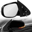 Left Driver Side Mirror Fit for 2014-2021 Mitsubishi Outlander, Rear View Mirror with Power Glass, Heated, Turn Signal and Electric Folding Black (Doesn't Fit for Outlander Sport Model, 9Pins, Black)