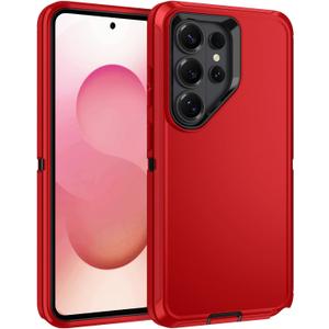 for Samsung Galaxy S26 Ultra Case [Shockproof] [3-Layer][Military-Grade] Full Body Protection Rugged Heavy Duty Cover Case for Galaxy S26 Ultra 5G,Red/Black