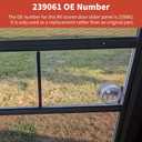 Diyeeni RV Screen Door Slide Panel, Replacement RV Screen Door Parts, Plastic Clear Slide Panel with Push Down Knob Opener, Easy Installation, OE Number-239061, 12x9.75 inches