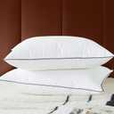 Cosybay Goose Feather Down Fiber Pillows King Size Set of 2, Luxury Bed Pillow for Sleeping, Ultra Soft Cover Hotel Collection Bed Pillows for Back,Stomach or Side Sleepers 20x36