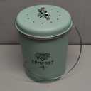 Kitchen Countertop Compost Bin, Odor Resistant Indoor Compost Bin with Lid and Charcoal Filter, Rust Resistant Coated Compost Bin, Compost Container, Mint (Medium)