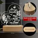 2 x 3D Illusion Lamp I Love You Night Light for Best Friend, Sister, Women - Soft Warm White LED Wooden Table Lamp