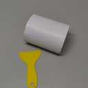 4" X33' Size Realistic Wood Grain Repair Tape, Self Adhesive Wood Grain Repair Patch for Tables, Chairs, Doors, Windows, Floors, Furniture Renovation, Handicraft DIY. With Plastic Scraper. White Wood