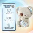 QFCST Relief Koala Breathing Stuffed Toy, Anxiety Relief Plush Breathing Animal, Sleeping Koala Plush Breathing with Musical Lights & Rhythmic Breathing Motion