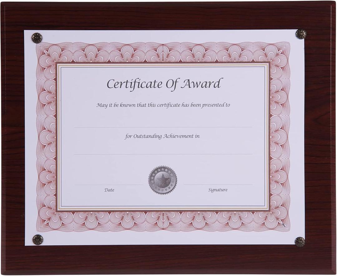 Nudell Award Plaque 8.5" x 11", Walnut (18811M)