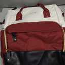 LOVEVOOK Laptop Backpack for Women, 15.6 Inch Work Business Backpacks Purse With Large Capacity, Waterproof Nurse Bag College Bookbag for School, Waterproof Casual Daypack for Travel (Beige-wine Red)