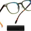 AMBEYE TR90 Blue Light Blocking Glasses - 99% Bluelight Filtering Clear Lens Anti Fatigue UV Protection for Computer/Phone/TV Screens (Green)