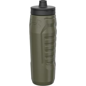 Under Armour Squeeze Water Bottles, 32 oz Water Bottles, Sideline Sports Water Bottle with Quick-Shot Lid, Quick & Easy Hydration, Gym Water Bottles, Squeeze Bottle, 1 32oz (Marine Green)
