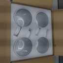 16 OZ Porcelain Coffee Mugs, Classic Blank Ceramic Cup with Large Handle for Tea Latte Cappuccino, Set of 4, White