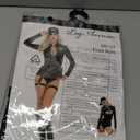 Leg Avenue womens 5 Pc Swat Team Babe Costume With Bodysuit, Belt, Leg Garter, Toy Walkie Talkie, Hat (Small, Black)